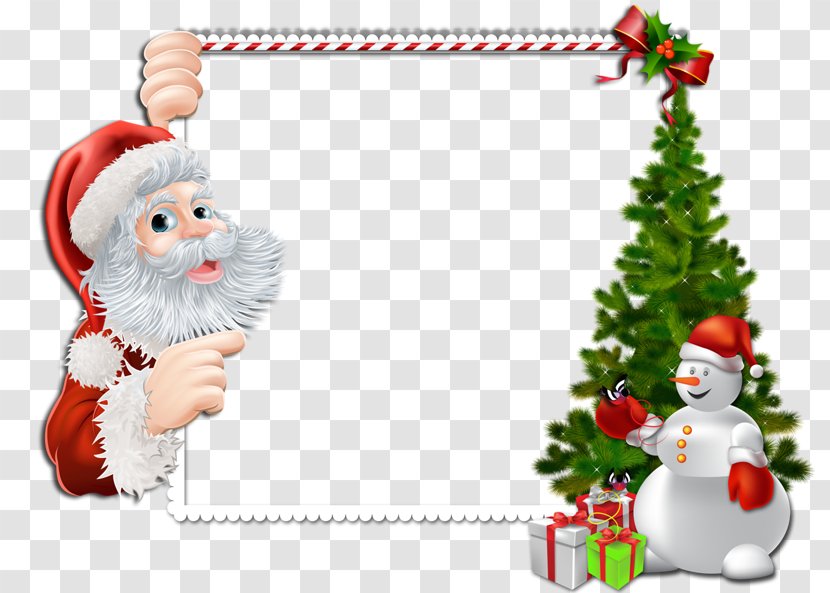 Santa Claus Borders And Frames Christmas Picture Clip Art - Fictional Character Transparent PNG