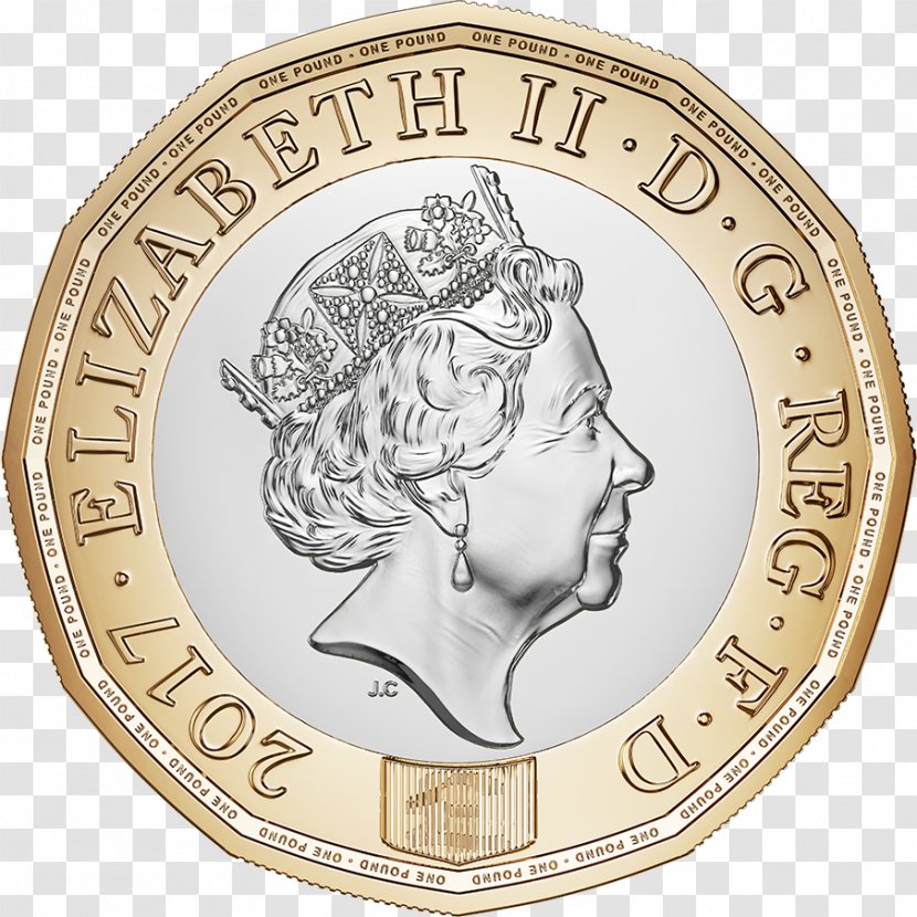 Royal Mint One Pound Coin Sterling Legal Tender - Dollar - Silver Coins Transparent PNG