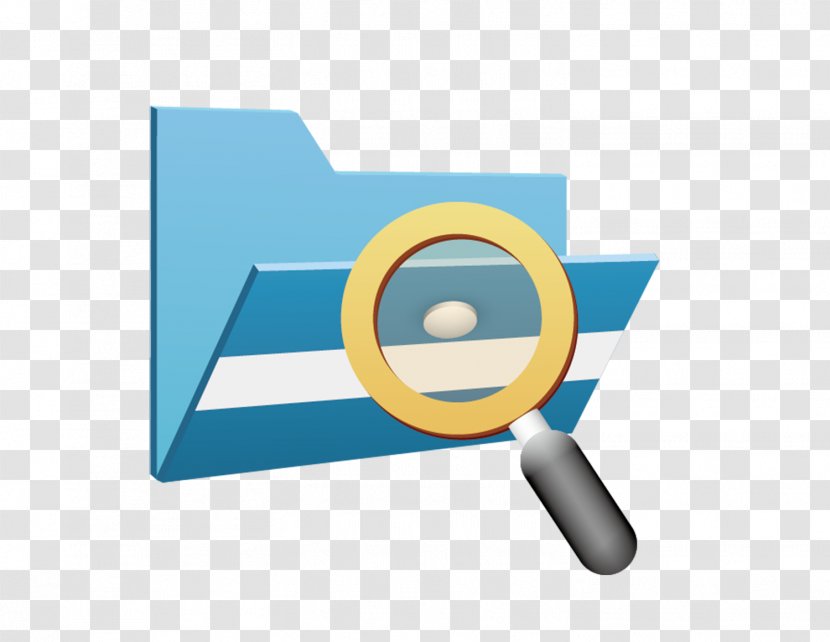 Directory File Folder Computer - Service - Blue Folders With A Magnifying Glass Transparent PNG