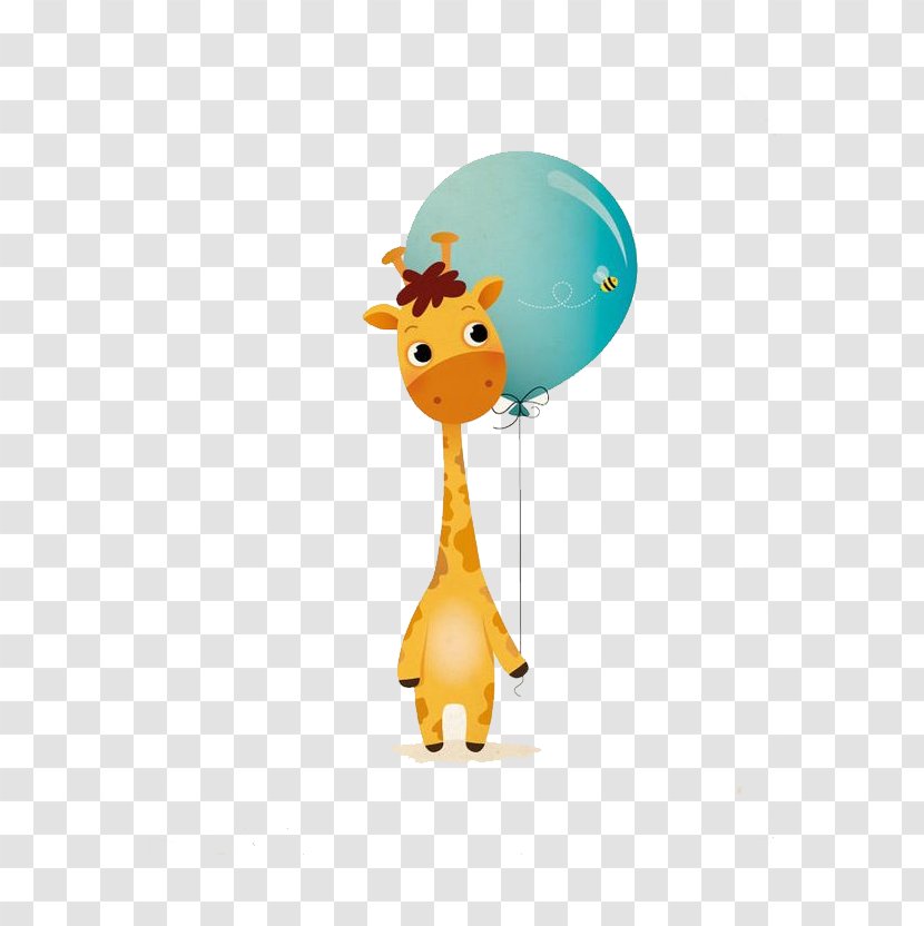 Northern Giraffe Cartoon Clip Art - Deer Balloon Transparent PNG