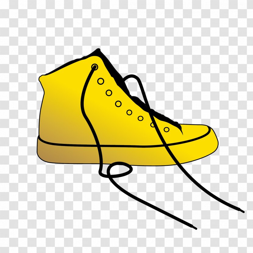 Clip Art Shoe Yellow Vector Graphics - Plimsoll - Amarillo Transparent PNG