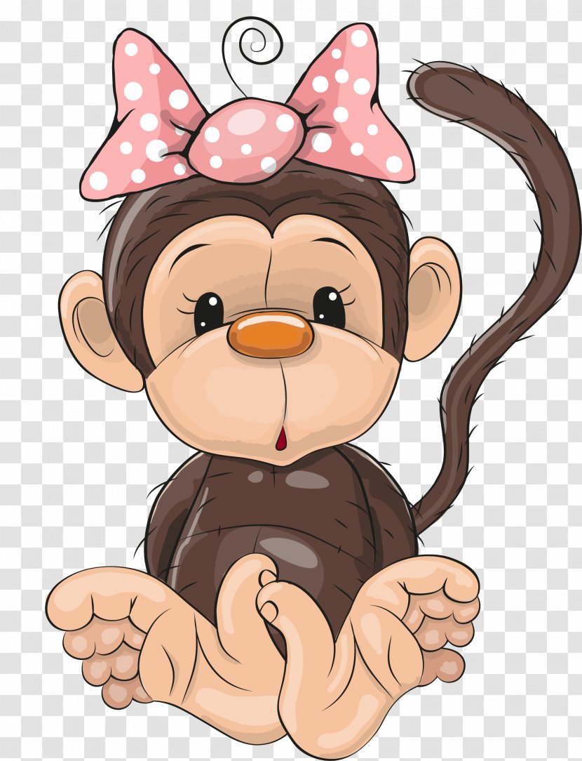 Cartoon Monkey Royalty-free Illustration - Tree - Cute Transparent PNG