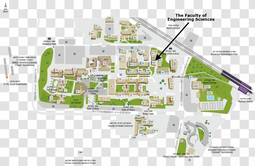 Ben-Gurion University Of The Negev Map אגודת הסטודנטים אוניברסיטת בן-גוריון בנגב - Real Estate Transparent PNG
