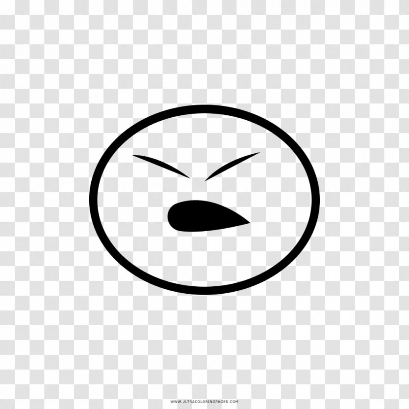Smiley Line Art Drawing Coloring Book Emoji - Black And White Transparent PNG
