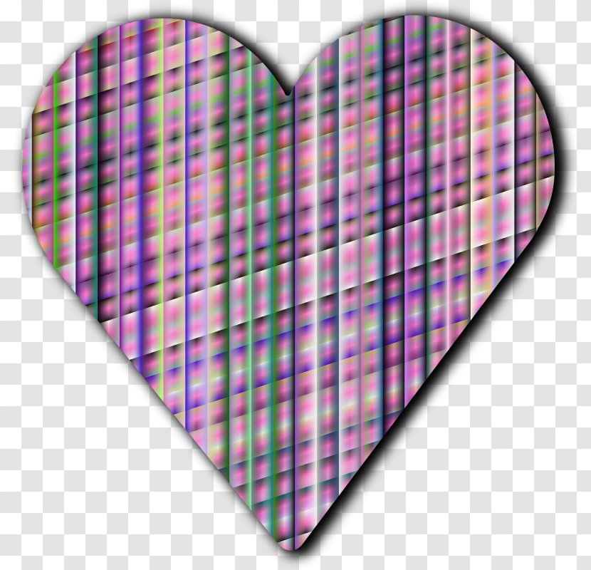 Tartan Line Pink M - Heart Transparent PNG