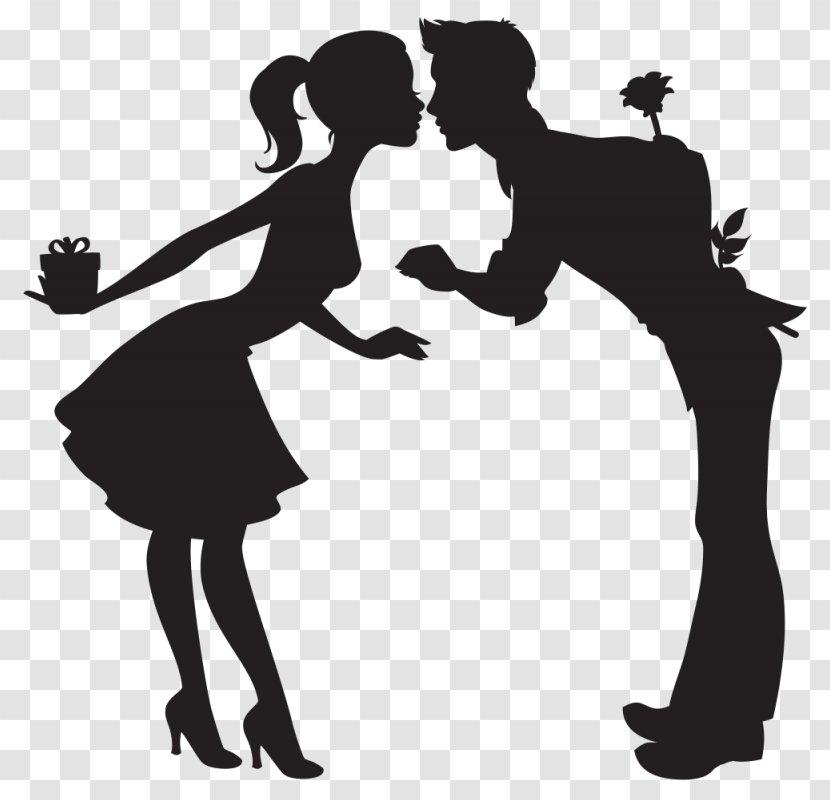 Silhouette Valentine's Day Clip Art - Papercutting - Loving Men And Women Transparent PNG
