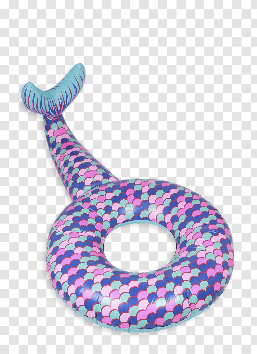 Inflatable Swim Ring Swimming Pool Lifebuoy Mermaid - Magenta - Tail Transparent PNG