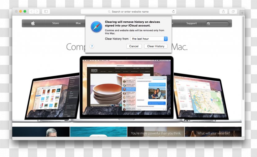 IPad Mini Apple Macintosh OS X Yosemite MacOS - Iphone - Safari Browser Menu Transparent PNG