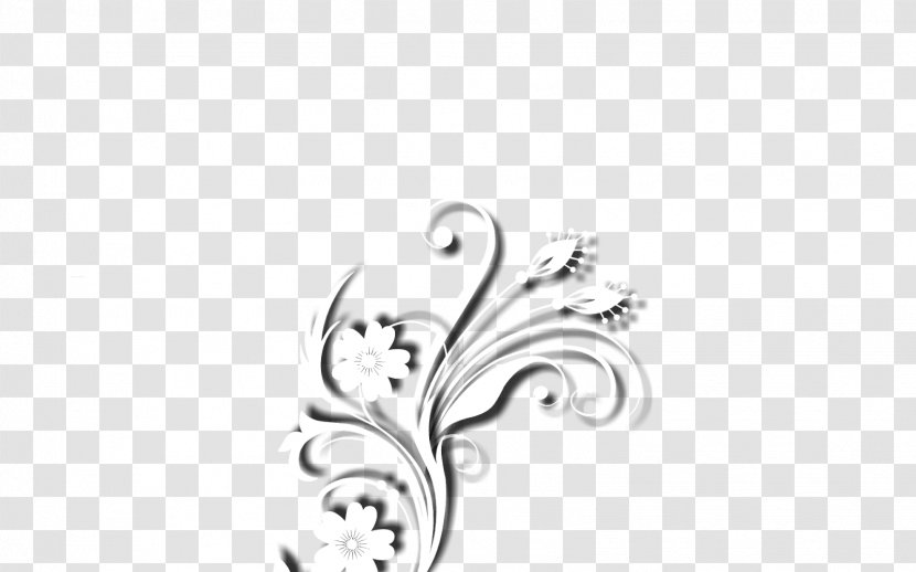 Line Art Drawing White Body Jewellery - Angelica Flower Transparent PNG