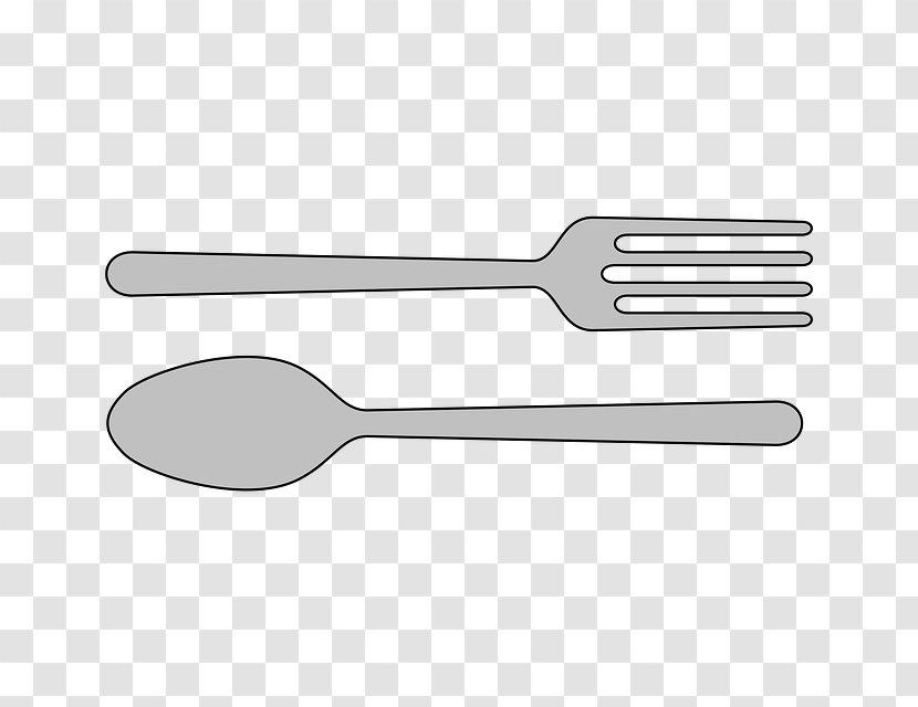 Spoon Spatula Line Angle - Black And White Transparent PNG