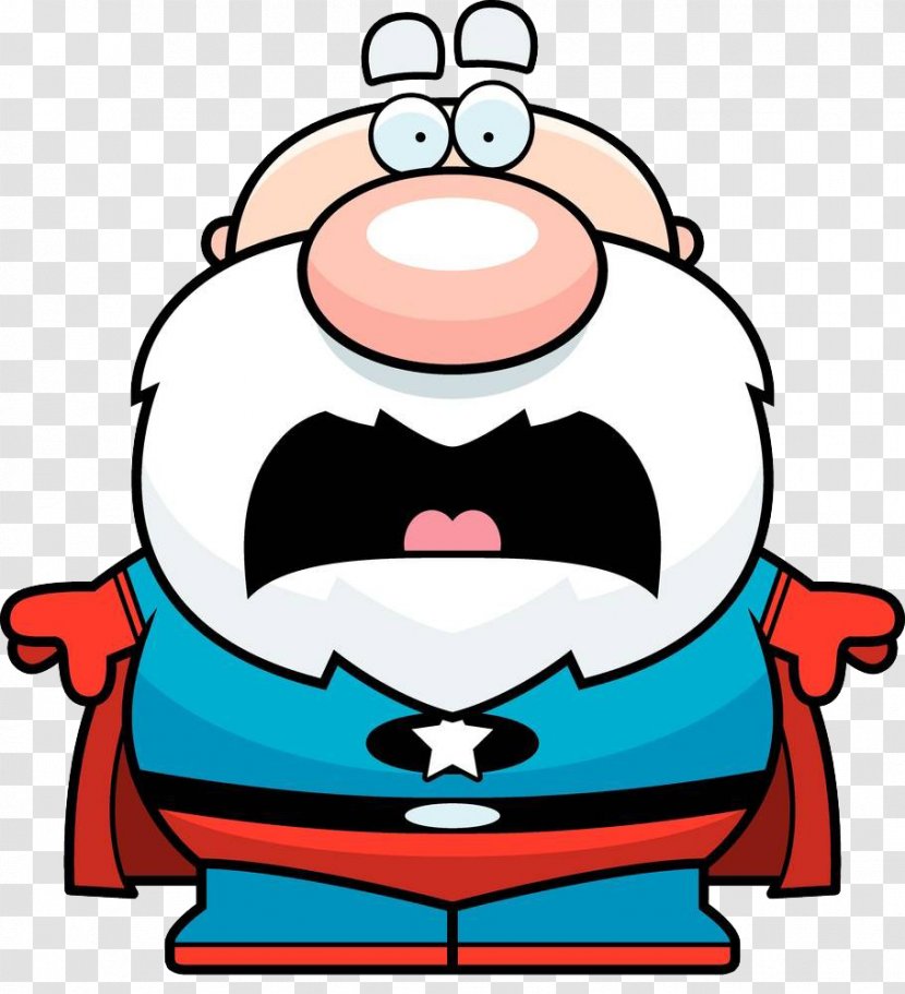 Cartoon Superhero Royalty-free Illustration - Royaltyfree - Zhang Big Mouth White Beard Grandpa Transparent PNG