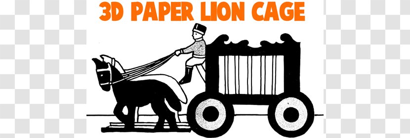 Train Car Paper Vehicle Clip Art - Mammal - Cut Out Circus Lion Templates Transparent PNG