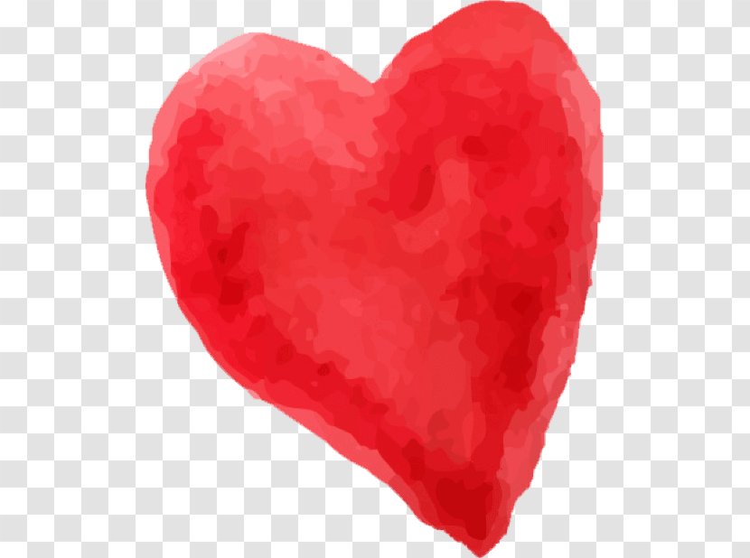 Red Love Valentine's Day - Heart Watercolor Transparent PNG