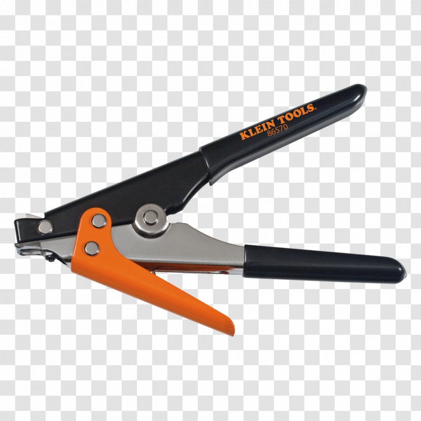 Diagonal Pliers Hand Tool Cutting Cable Tie Klein Tools Transparent PNG