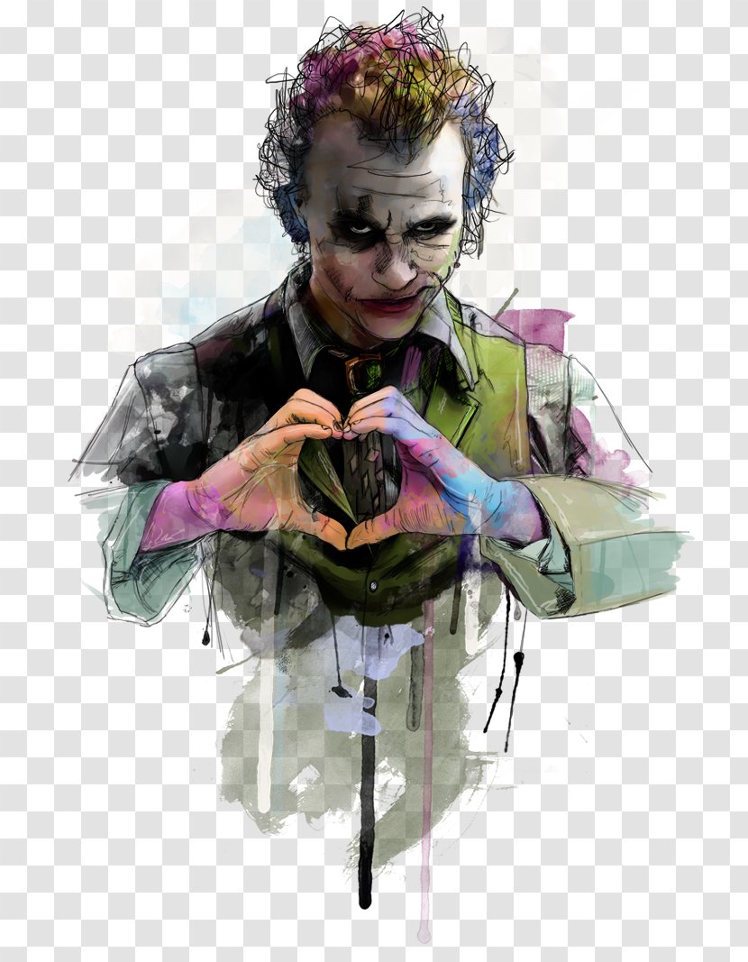 Joker Heath Ledger The Dark Knight Harley Quinn Batman - Dc Comics Transparent PNG