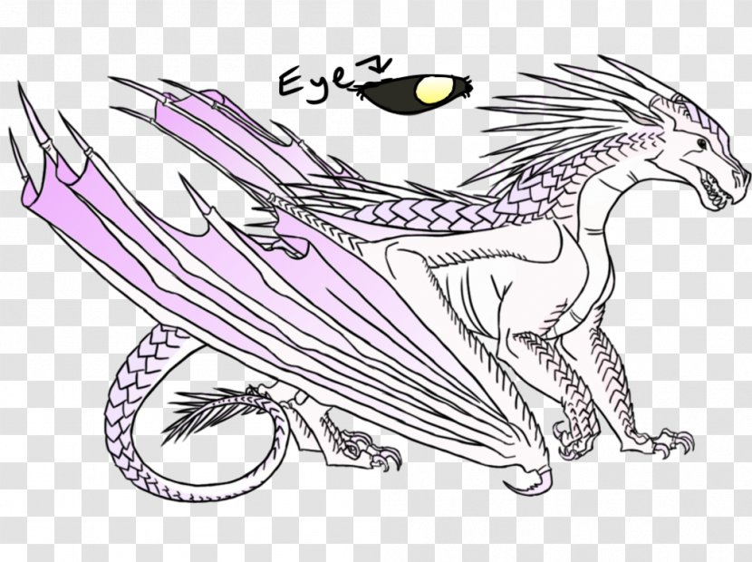 The Lost Continent (Wings Of Fire, Book 11) Line Art Coloring - Model Sheet - Miracles Transparent PNG
