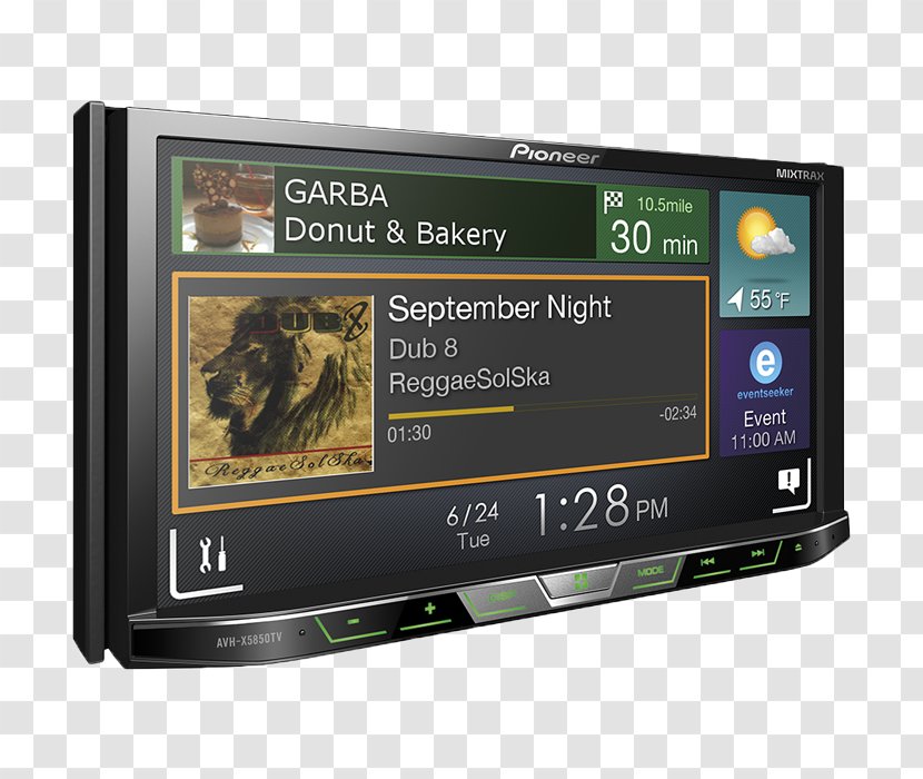 Vehicle Audio ISO 7736 Touchscreen Computer Monitors Radio Receiver - Wide Vga - Mp3 Transparent PNG