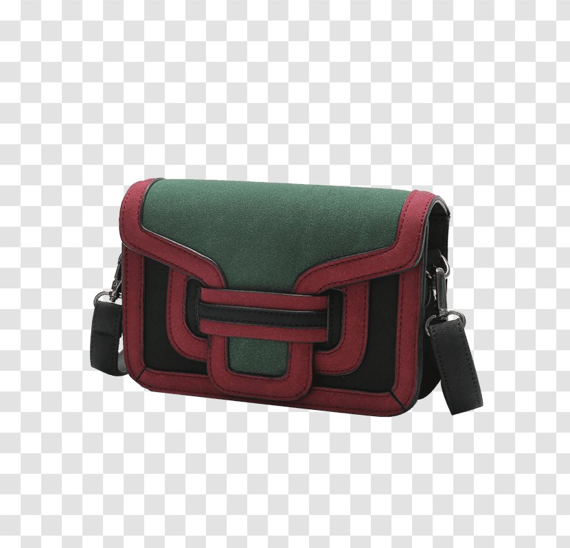 Messenger Bags - Maroon - Green Stitching Transparent PNG