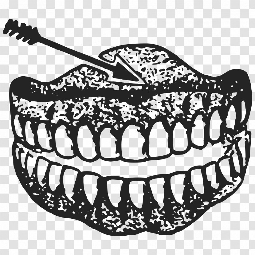 Clip Art - Black And White - Teeth Transparent PNG