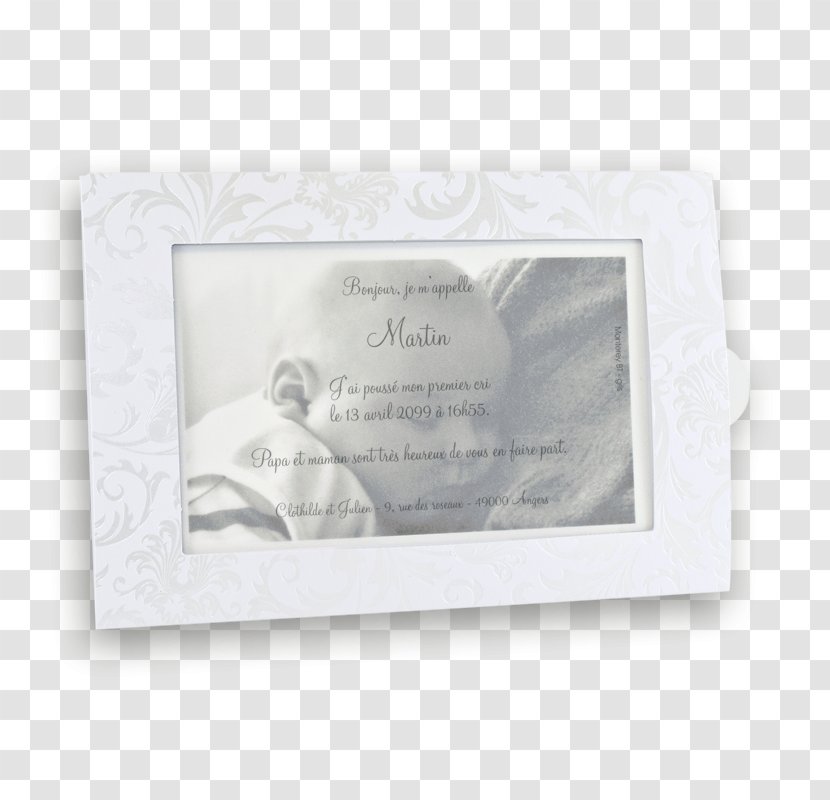 In Memoriam Card France Birth Picture Frames French - Door Transparent PNG