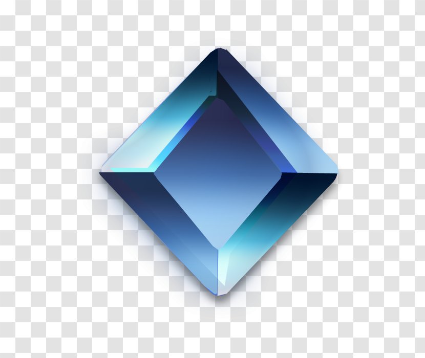 Rhombus Luminescence Gemstone - Electric Blue - Diamond Light-emitting Material Transparent PNG