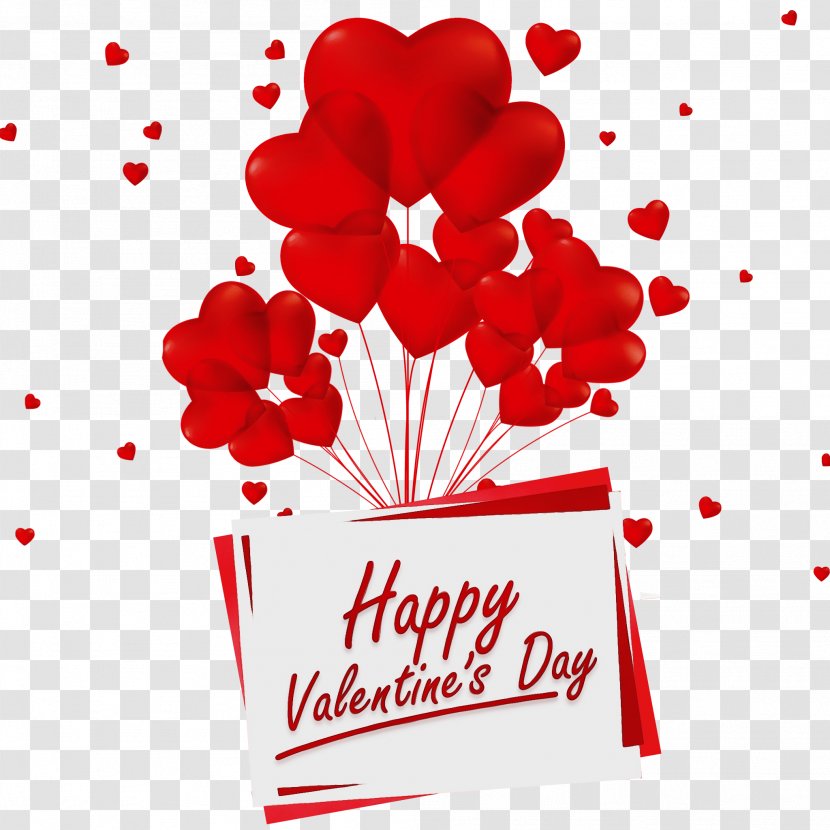 Valentine's Day - Red - Greeting Card Flower Transparent PNG