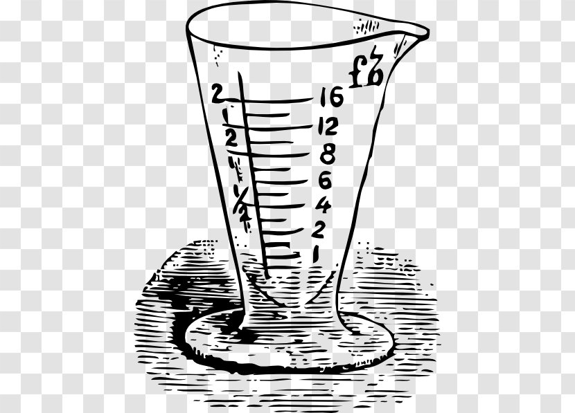 Measuring Cup Measurement Glass Clip Art - Monochrome - Measure Cliparts Transparent PNG