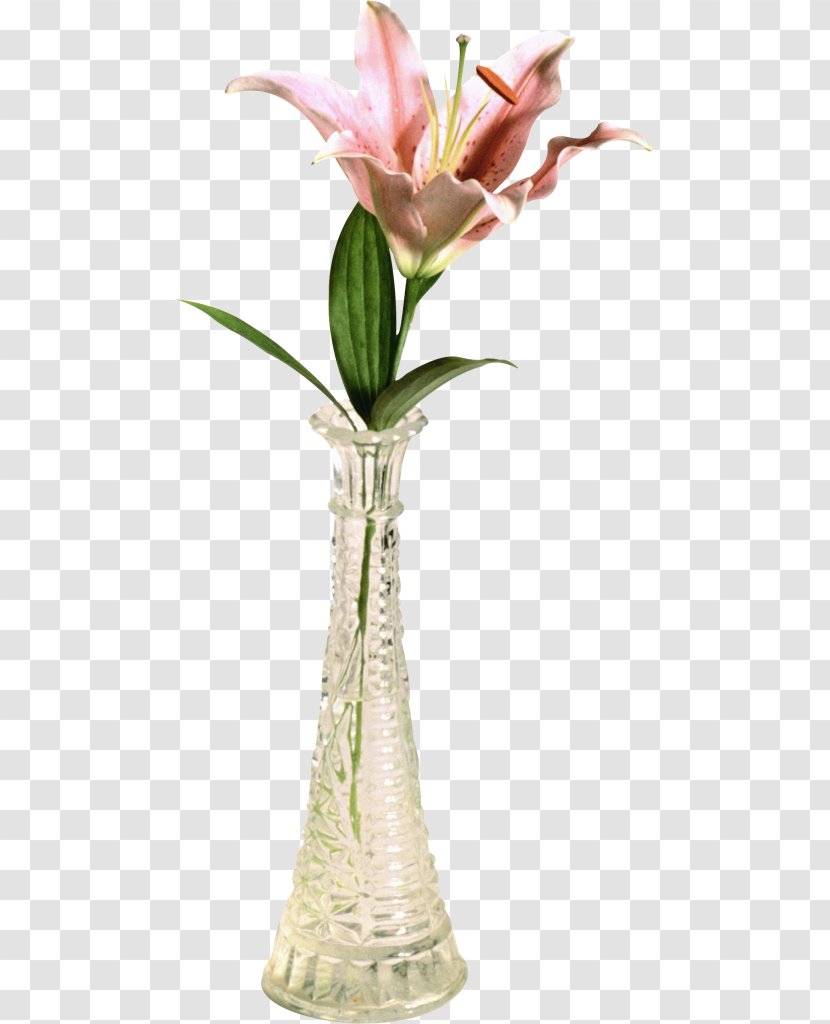 Floral Design Vase Cut Flowers Lilium - Tulip Transparent PNG