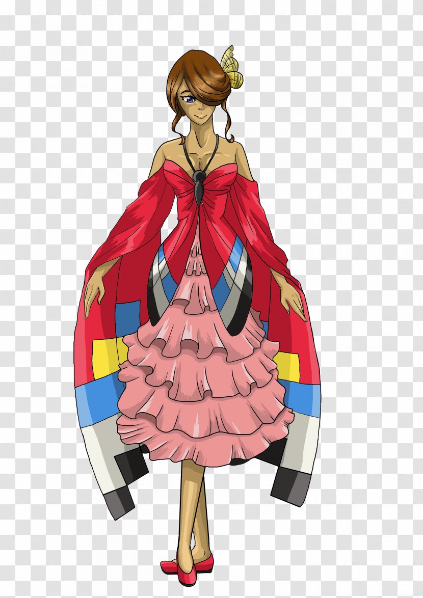 Costume Design Character Figurine Fiction - Cartoon - Butterfly Dress Transparent PNG