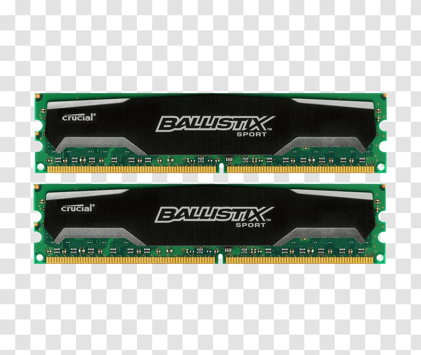 Laptop DDR2 SDRAM DDR Computer Memory DIMM - 8gb Ballistix Transparent PNG