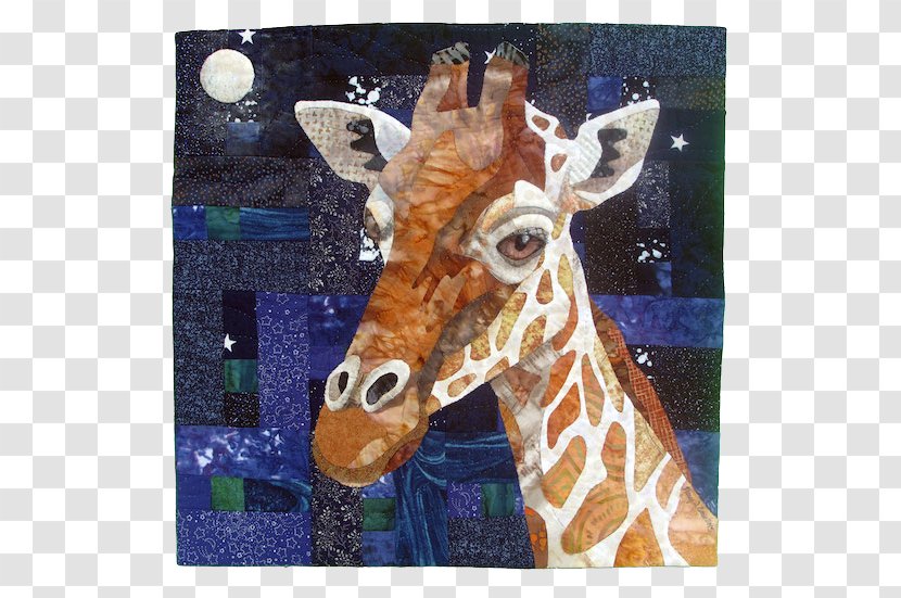 Giraffe Quilting Quilt Art Mini Quilts - Mammal - Sewing Pattern Transparent PNG