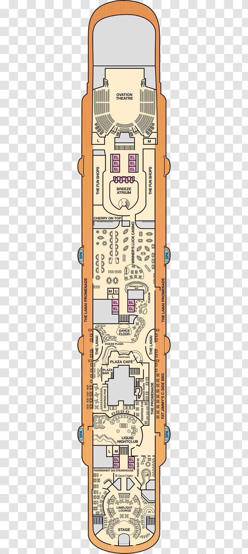 Cruise Ship Carnival Line Dream Deck Breeze - Cabin - Layout Transparent PNG