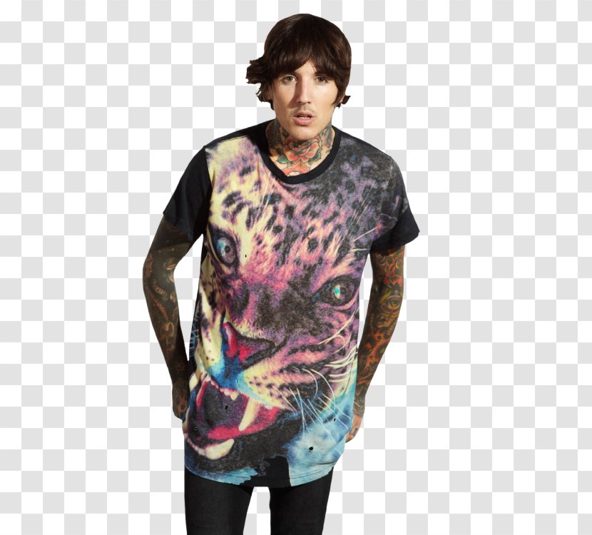 Long-sleeved T-shirt Oliver Sykes Bring Me The Horizon - Clothing - Band Text Transparent PNG