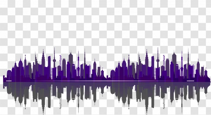 Skyline Illustration - Trumpet - City Silhouette Transparent PNG