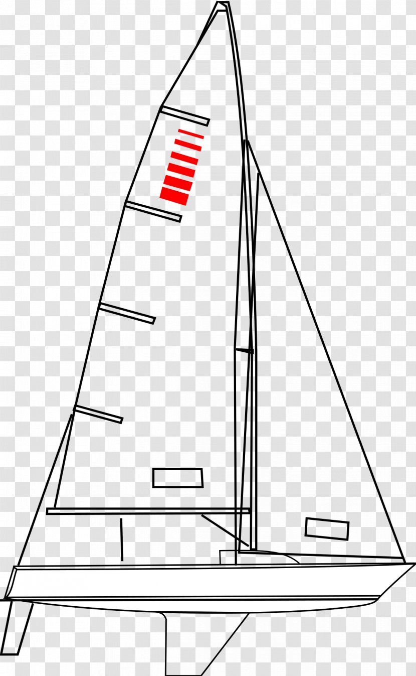 Sailboat Sonar Sailing Ship Keelboat - Black And White Transparent PNG