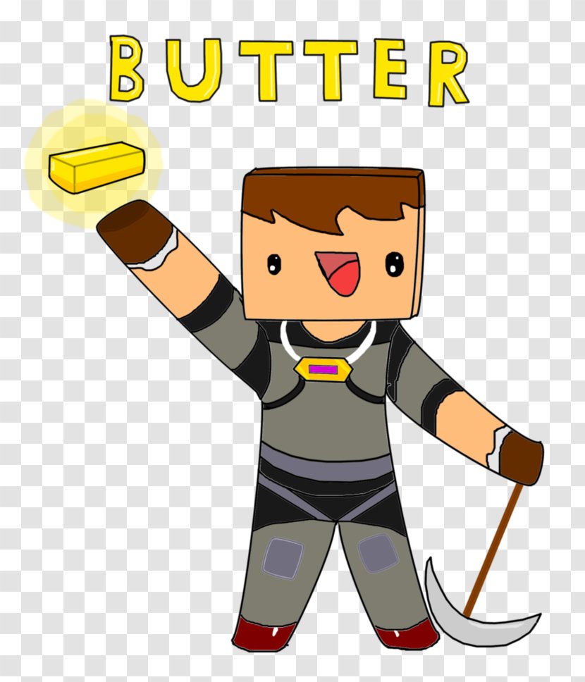 YouTuber Butter Minecraft Drawing - Adam Dahlberg - Roommate Transparent PNG