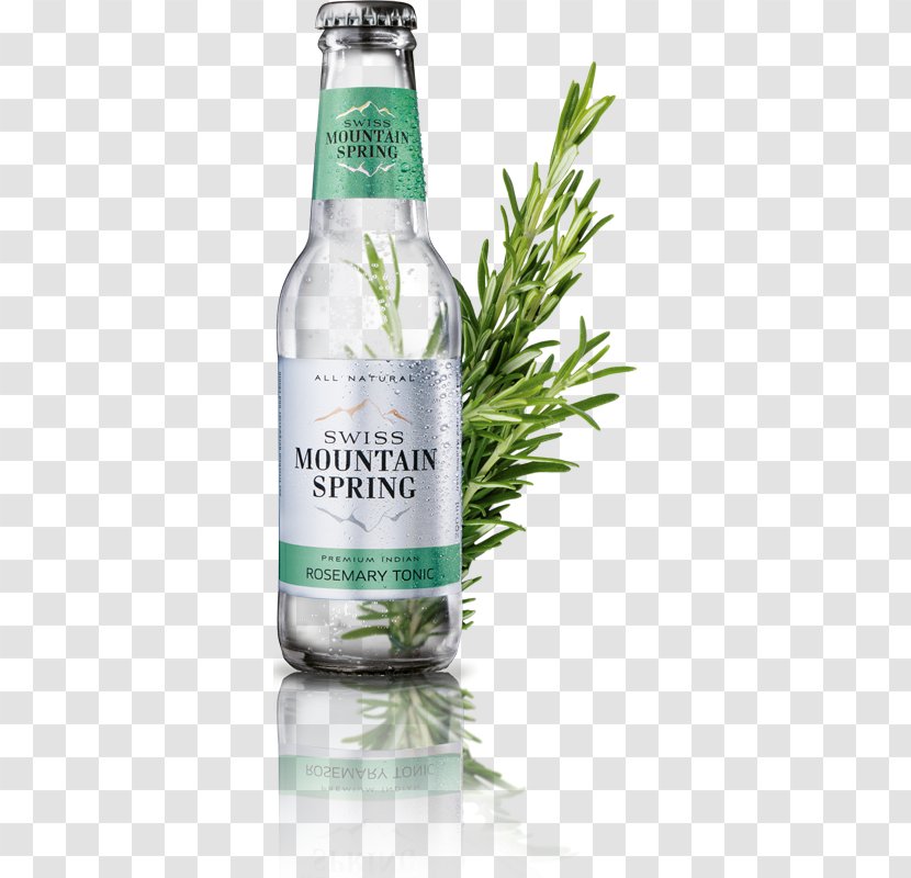 Tonic Water Gin And Swiss International Air Lines Beer Bitter Lemon - Glass Bottle - Mountains Transparent PNG