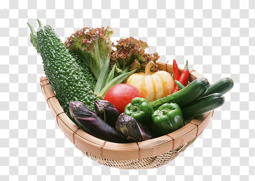 Vegetable Food Fruit Health Agriculture - Organic Farming - A Basket Of Fruits And Vegetables Transparent PNG