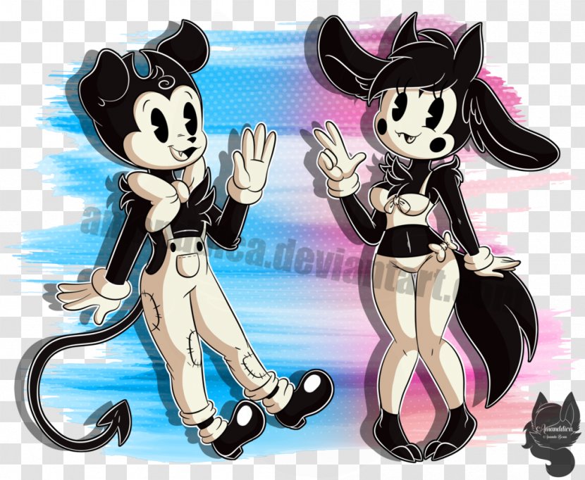 Bendy And The Ink Machine Cuphead Five Nights At Freddy's Video Game Art - Tree - Heart Transparent PNG