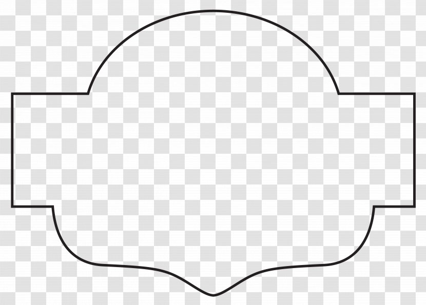 White Line Art Circle Black - Leaf - Shapes Transparent PNG
