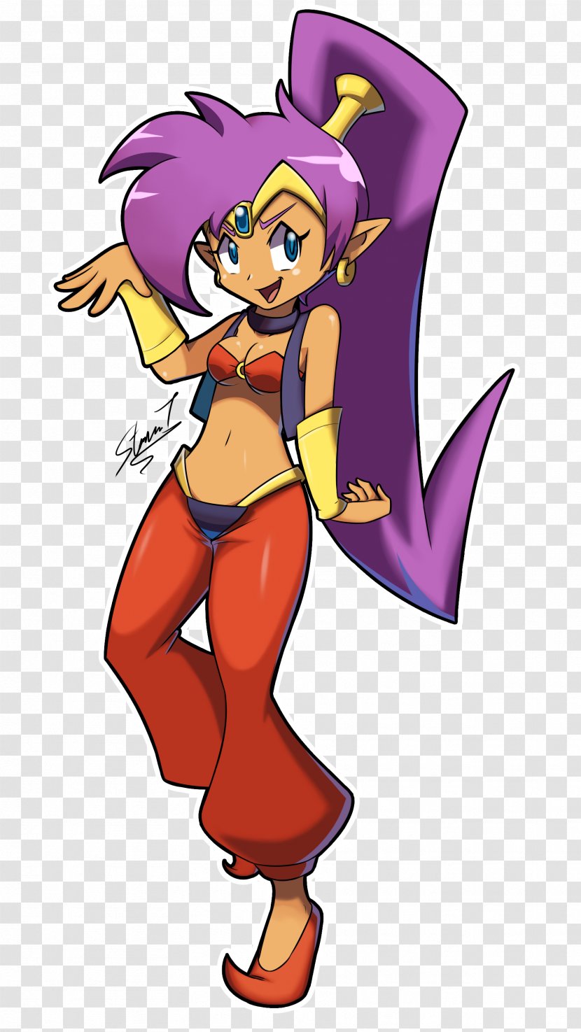 Shantae: Half-Genie Hero Art - Watercolor - Genie Transparent PNG