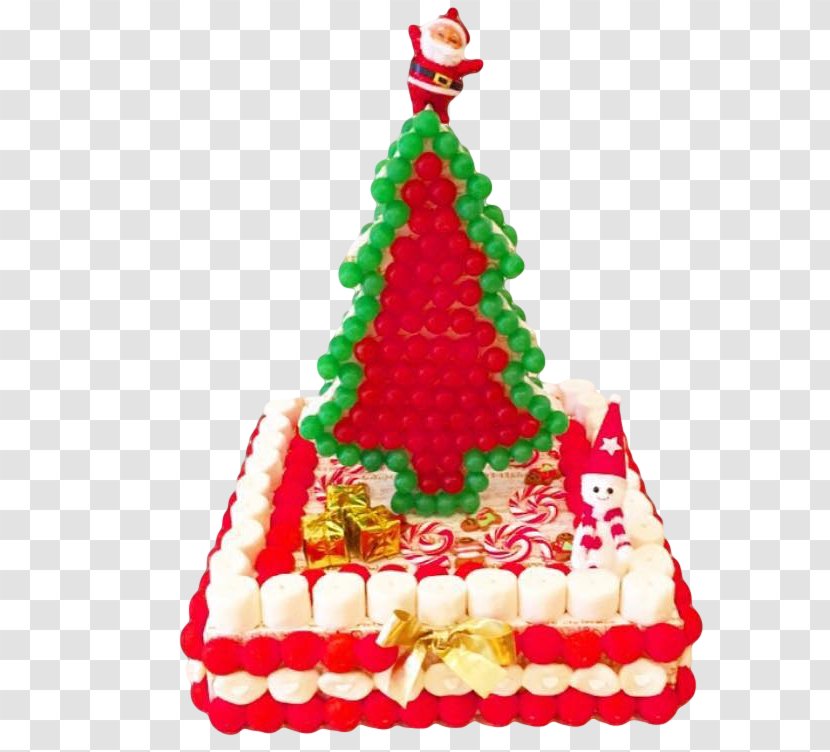 Christmas Ornament Gingerbread House Tree Santa Claus Fruitcake - Holiday Transparent PNG