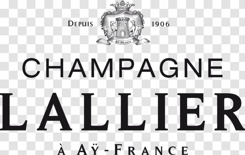 Champagne Lallier Logo France Brand - Black And White Transparent PNG
