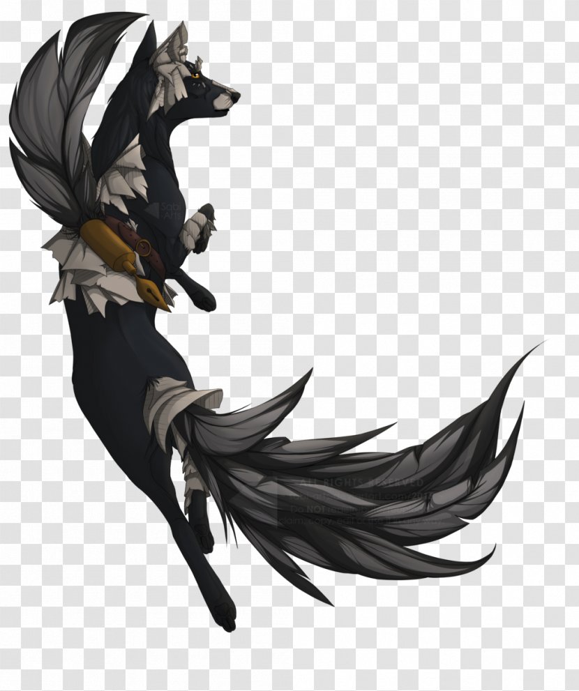 Dog Canidae Mammal Legendary Creature - Tail - Feather Shading Transparent PNG