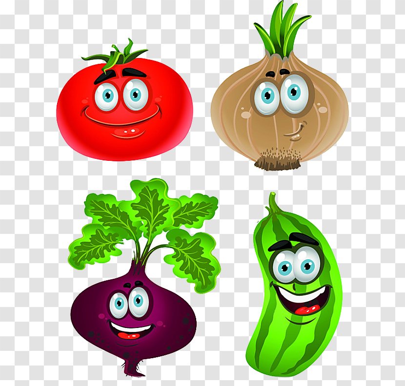 Vegetable Cartoon Drawing Clip Art - Plant - Onion Tomato Vegetables Transparent PNG