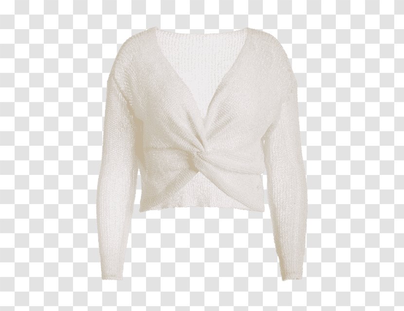 Cardigan Neck Sleeve - White - Cardigans Transparent PNG