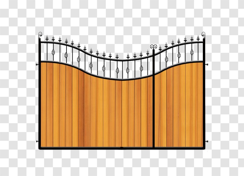 Synthetic Fence Gate Building Wrought Iron - Wood Transparent PNG