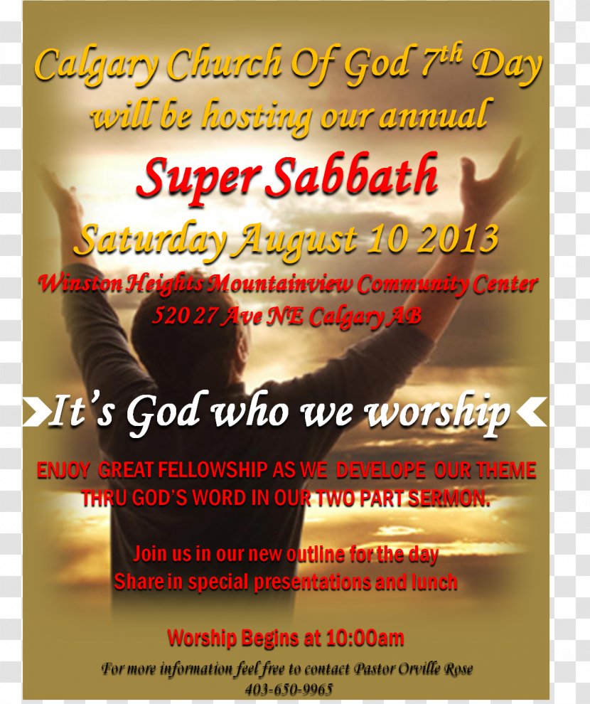 4 August October 23 Calgary Lifespring Church Of God - Flyer Transparent PNG