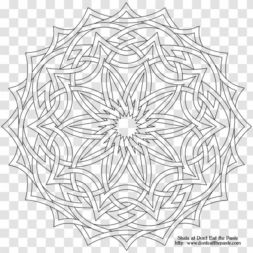 Henna Coloring Book Mandala Page Adult - Point Transparent PNG