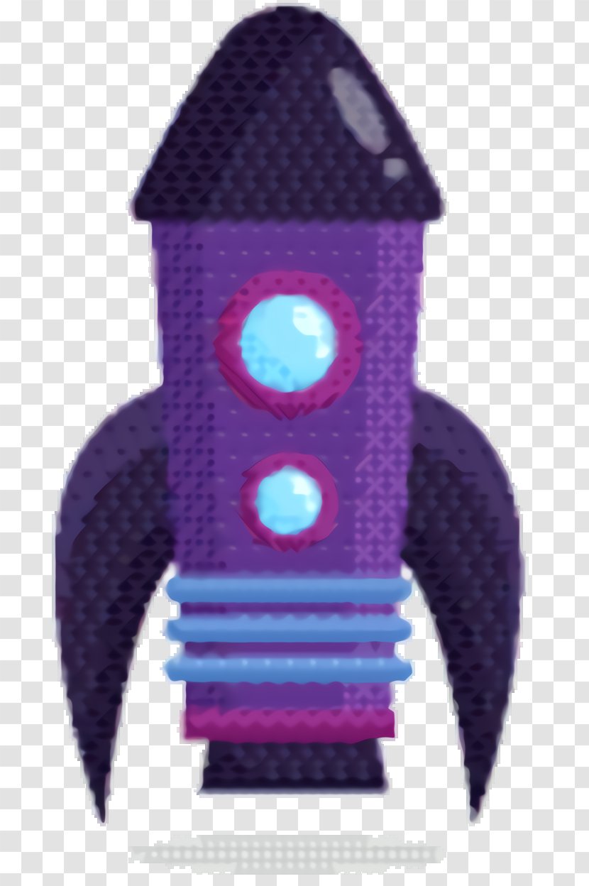 Cartoon Rocket - Space Tourism - Magenta Purple Transparent PNG